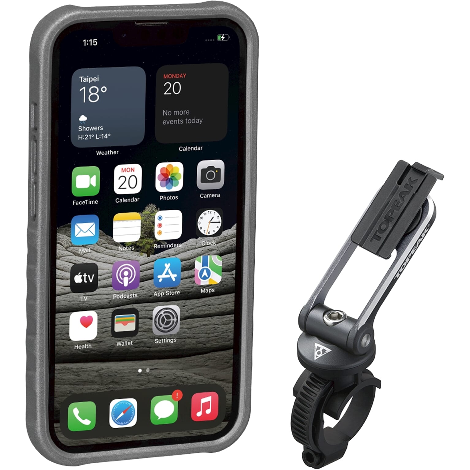 Topeak telefoonhouder RideCase iPhone 13 Pro & bevestiging