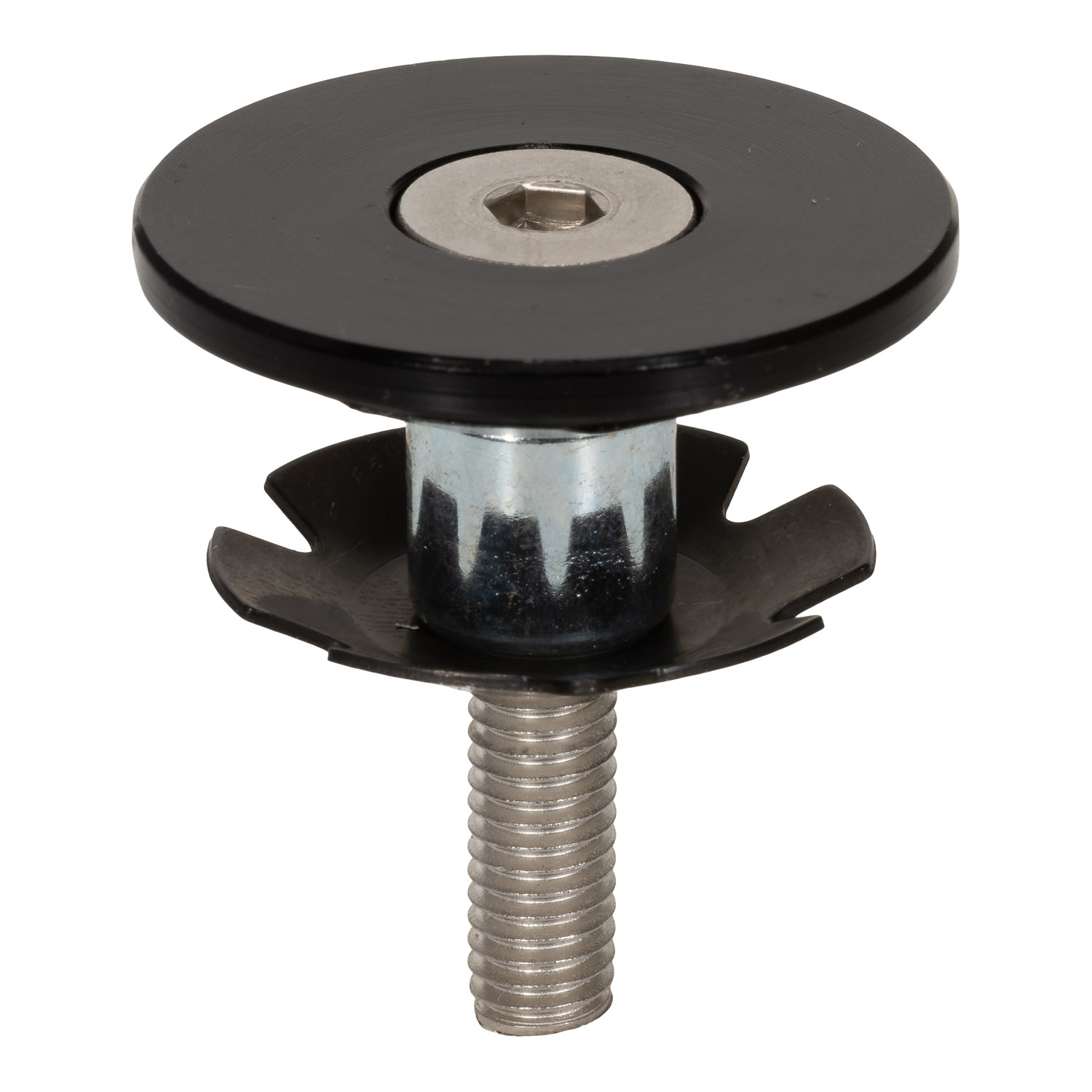 Elvedes stuurdop platte vorm 1 1/8 inch metalen stuurpen