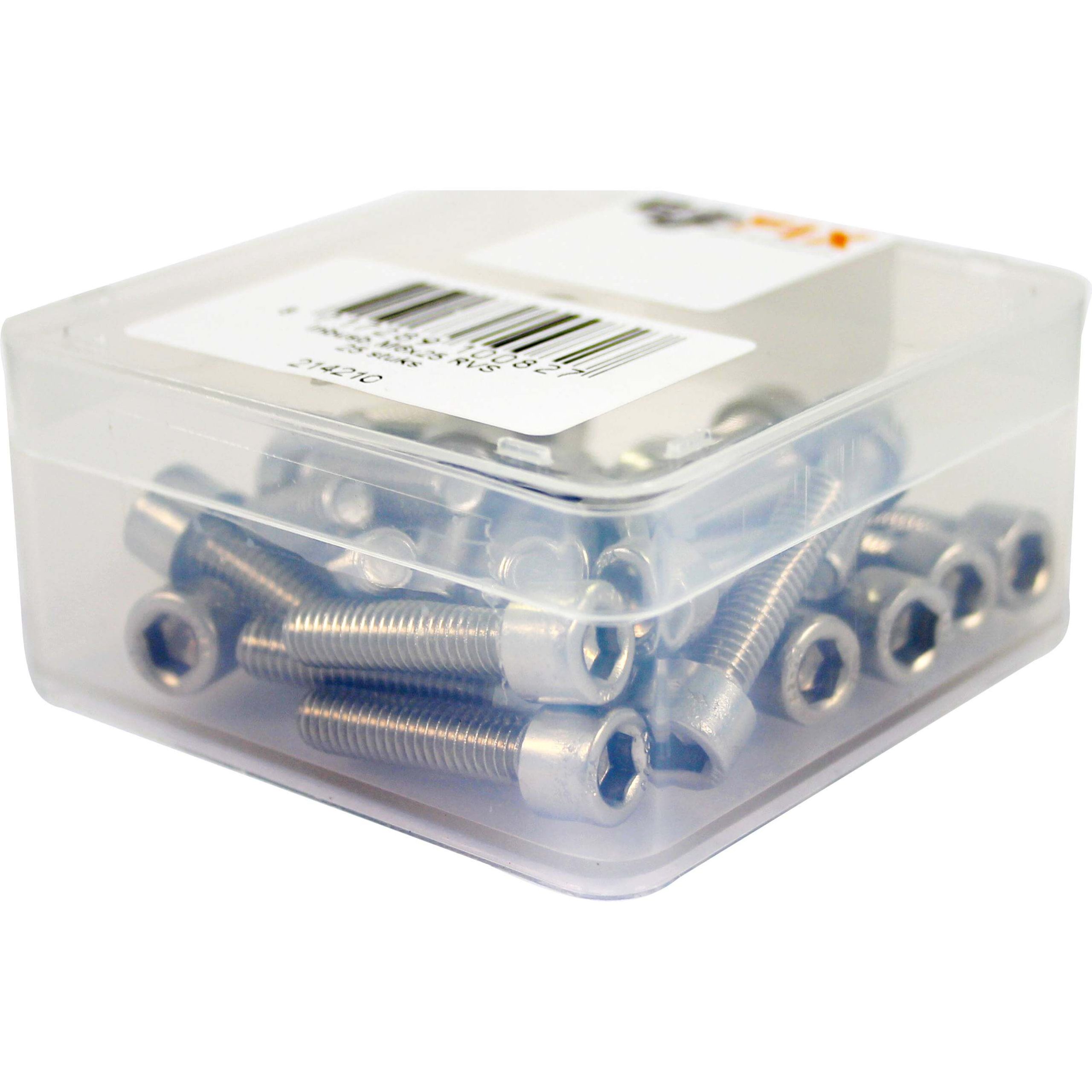 Bofix doos inbusbout M6x25 RVS (25 stuks)