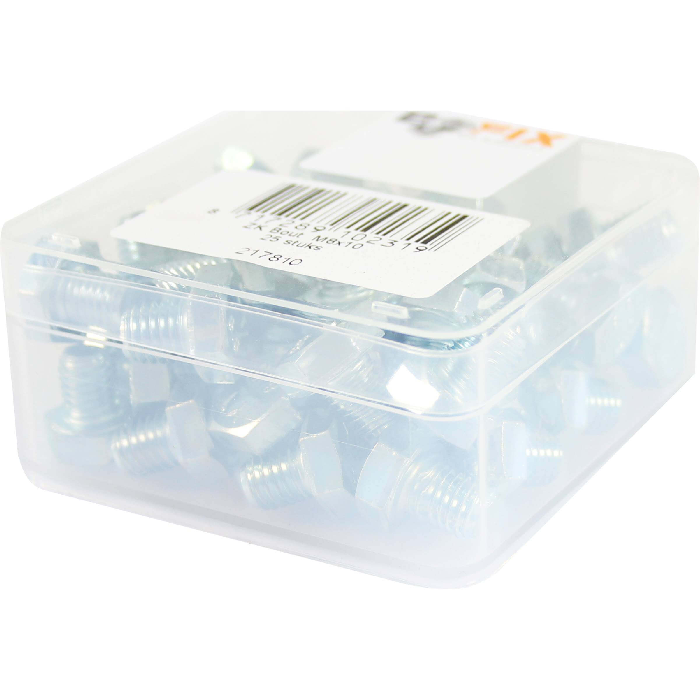 Bofix doos bout zeskante kop M8x10 (25 stuks)