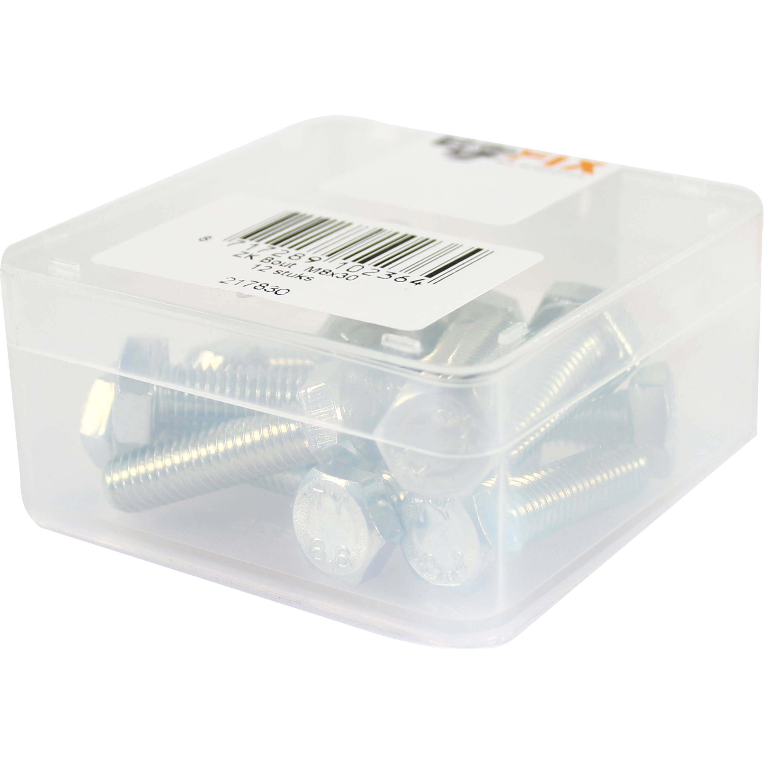 Bofix doos bout zeskante kop M8x30 (12 stuks)