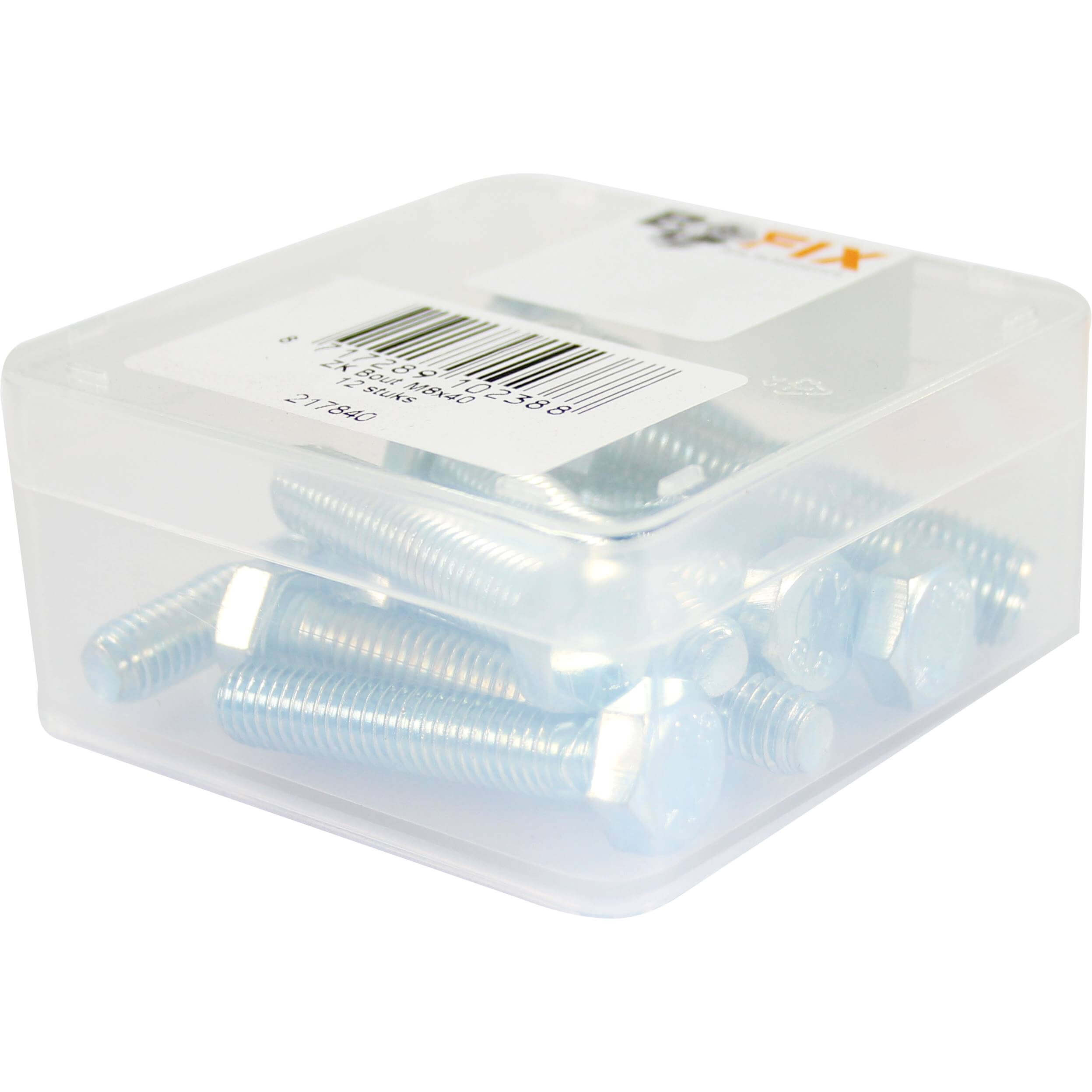 Bofix doos bout zeskante kop M8x40 (12 stuks)