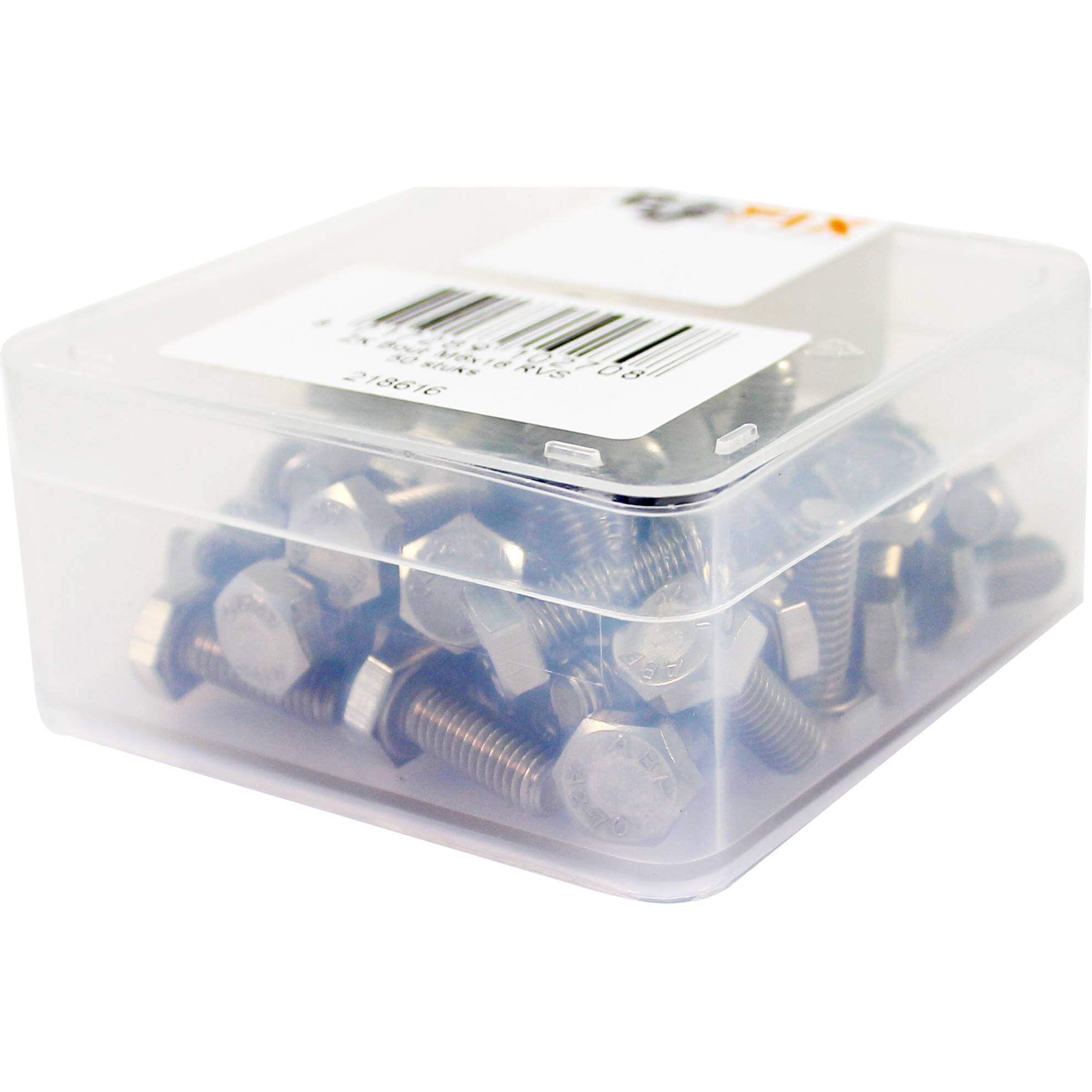 Bofix doos bout zeskante kop M6x16 RVS (50 stuks)