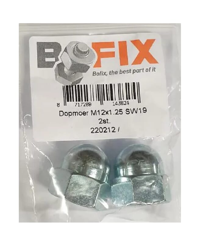 Bofix doos dopmoer M12 x 1.25 SW19 (2 stuks)