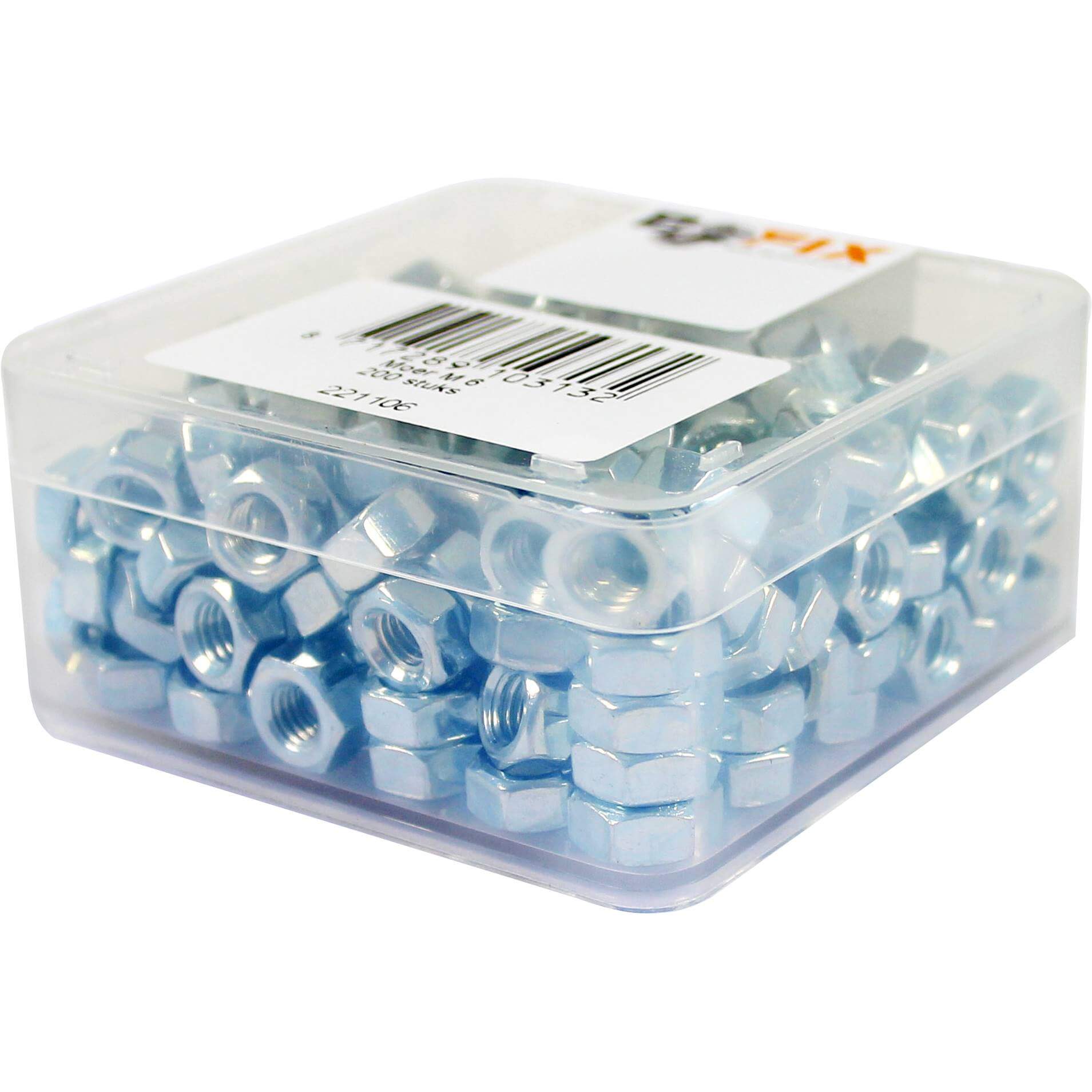 Bofix doos moer M6 (200 stuks)