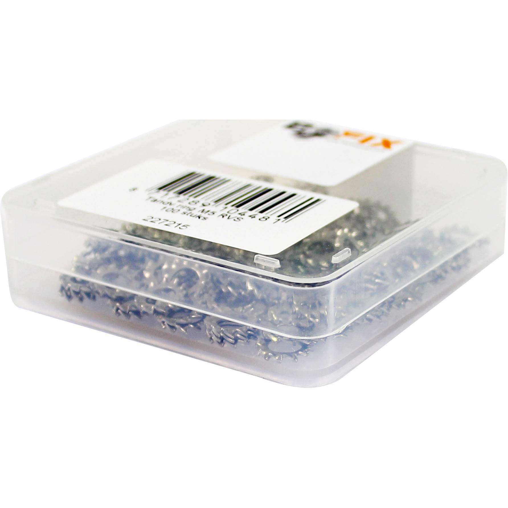 Bofix doos tandveerring M5 RVS (100 stuks)