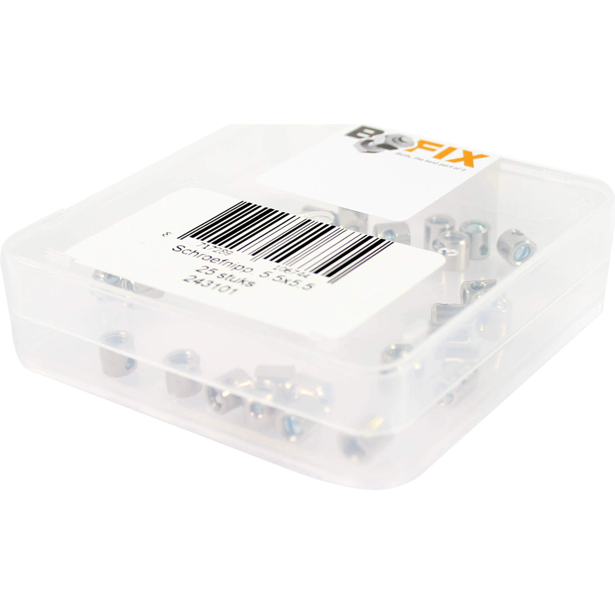 Bofix doos schroefnippel 5.5x5.5 (25 stuks)