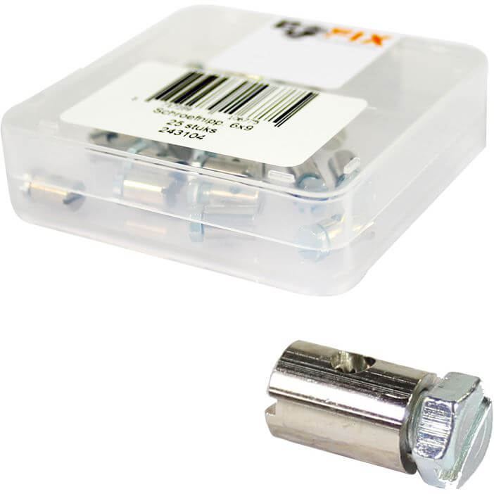 Bofix doos schroefnippel 6x9 (25 stuks)