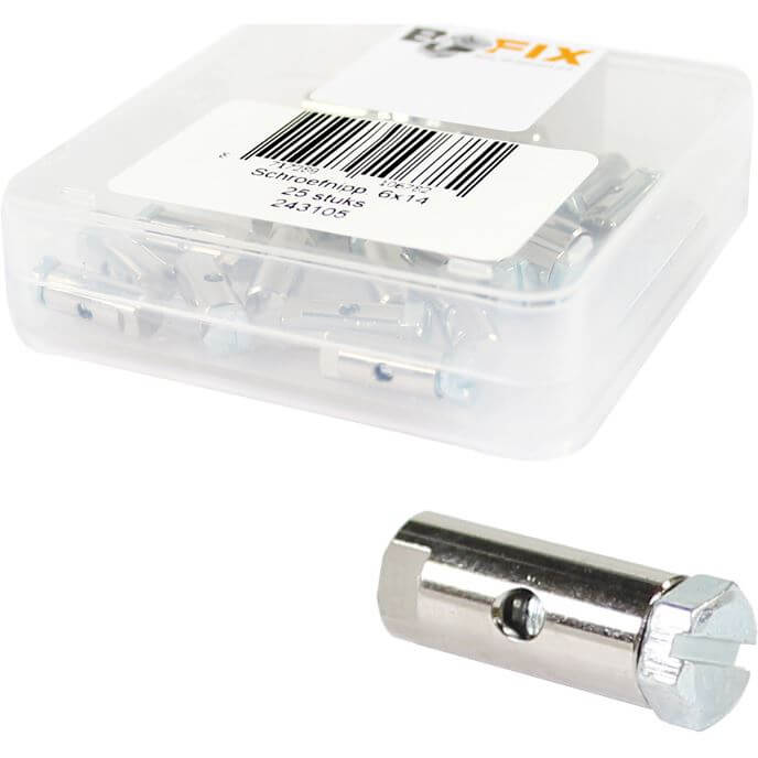 Bofix doos schroefnippel 6x14 (25 stuks)