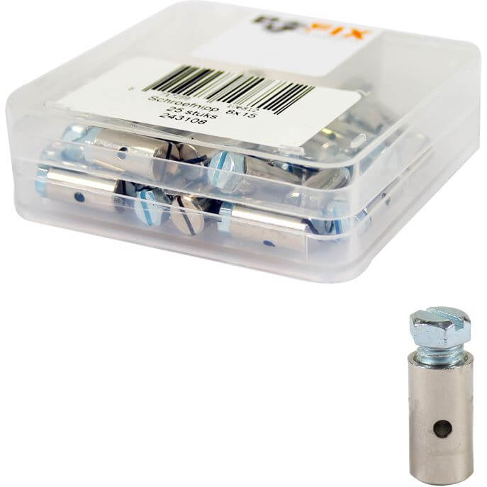 Bofix doos schroefnippel 8x15 (25 stuks)