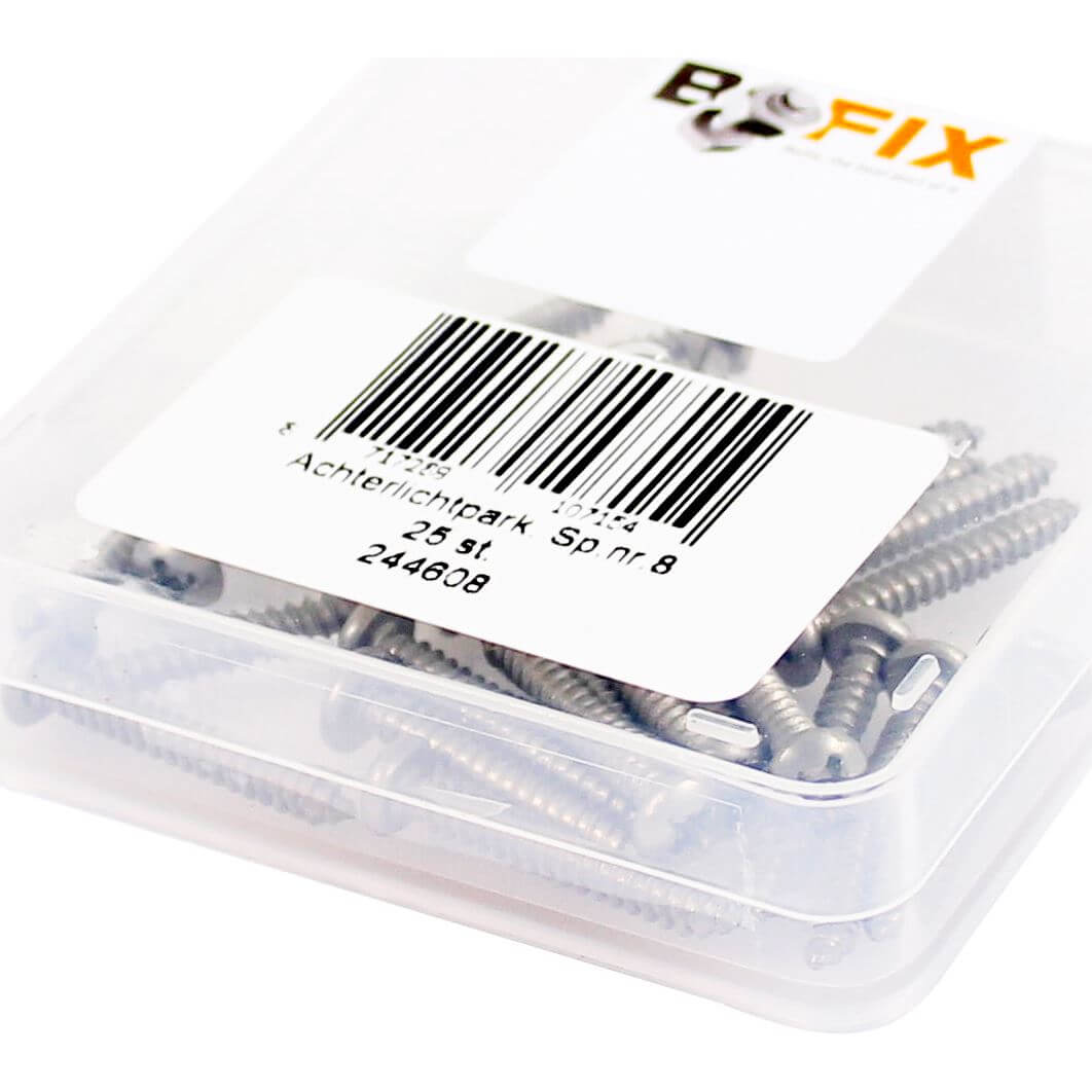 Bofix doos parker spanninga nr8 3.5 x 25 RVS (25 stuks)