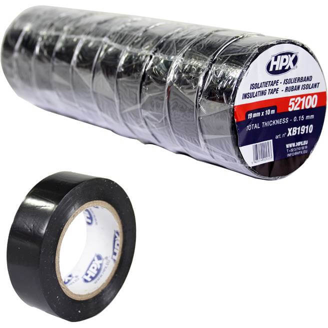Nitto rol tape 10 mtr zwart (10 stuks)
