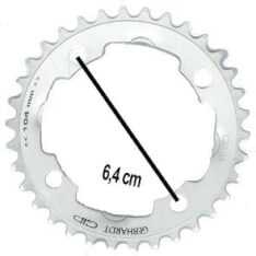 Gebhardt kettingblad 24t 4 gaats 9sp zilver