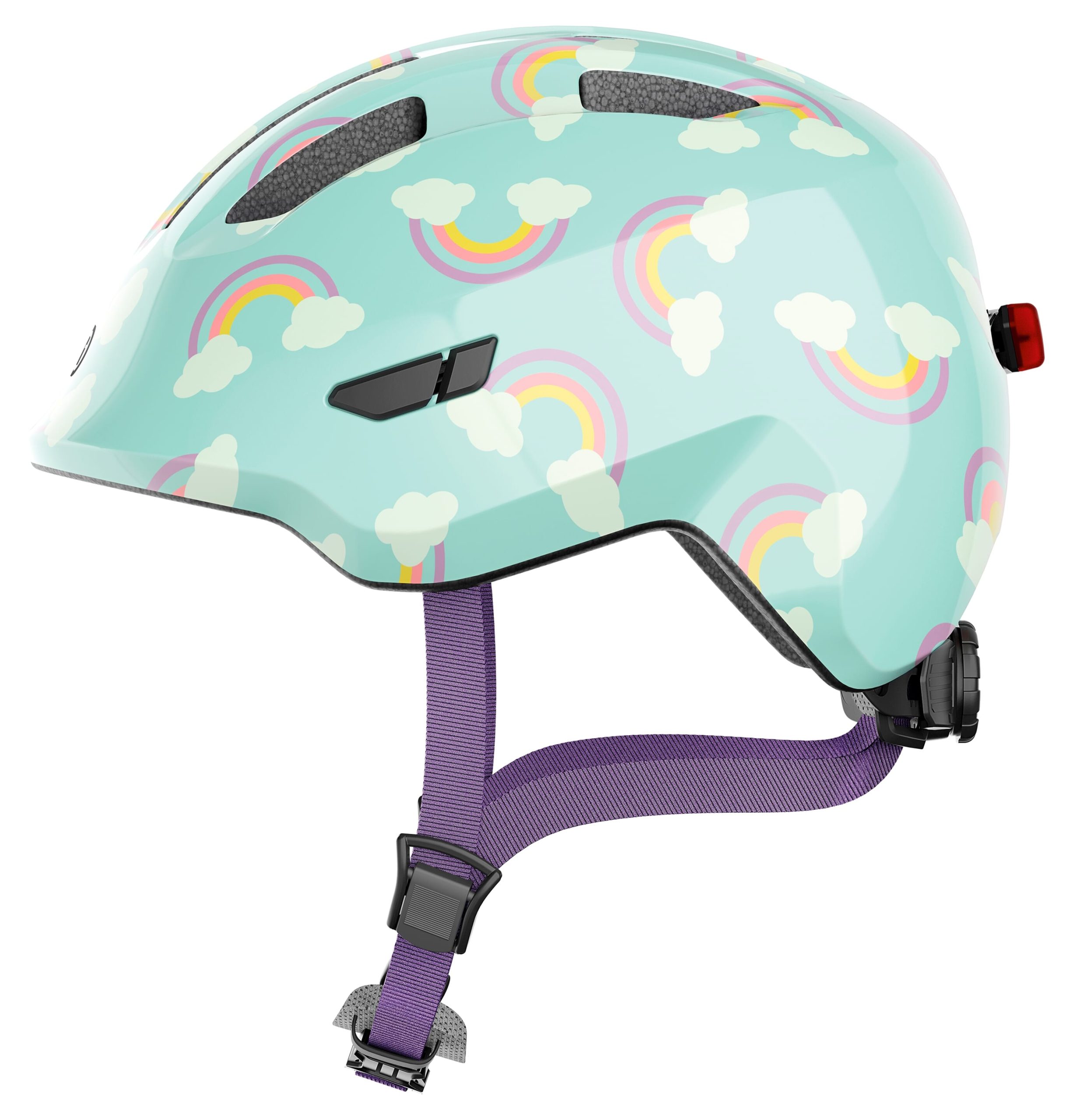 Abus helm Smiley 3.0 LED blue rainbow S 45-50cm