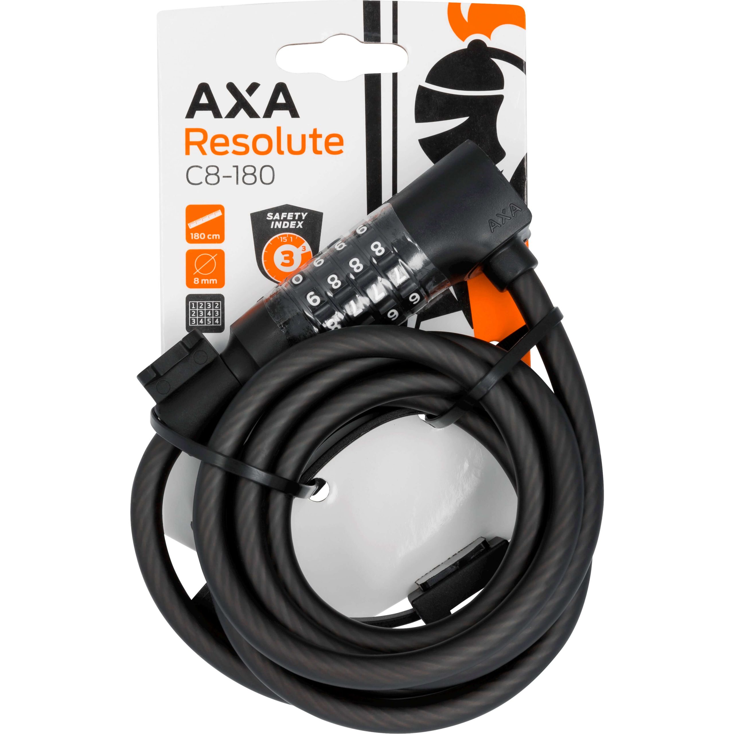 Axa kabelslot code Resolute C8/180