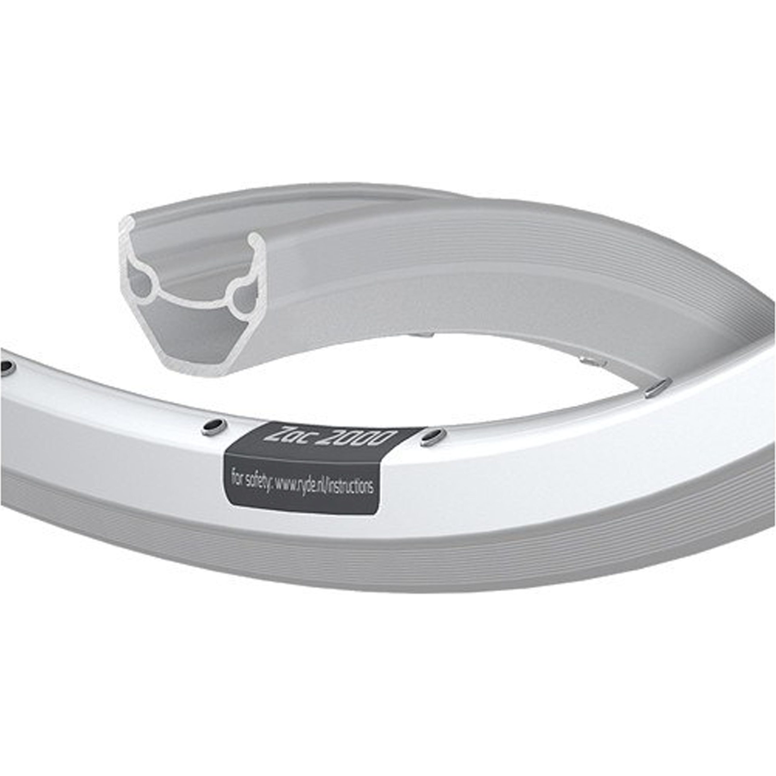 Ryde velg 28 ZAC2000 silver ano CNC 36/14