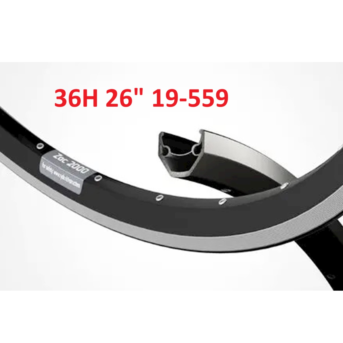 Ryde velg 26 ZAC2000 zwart CNC 36/14