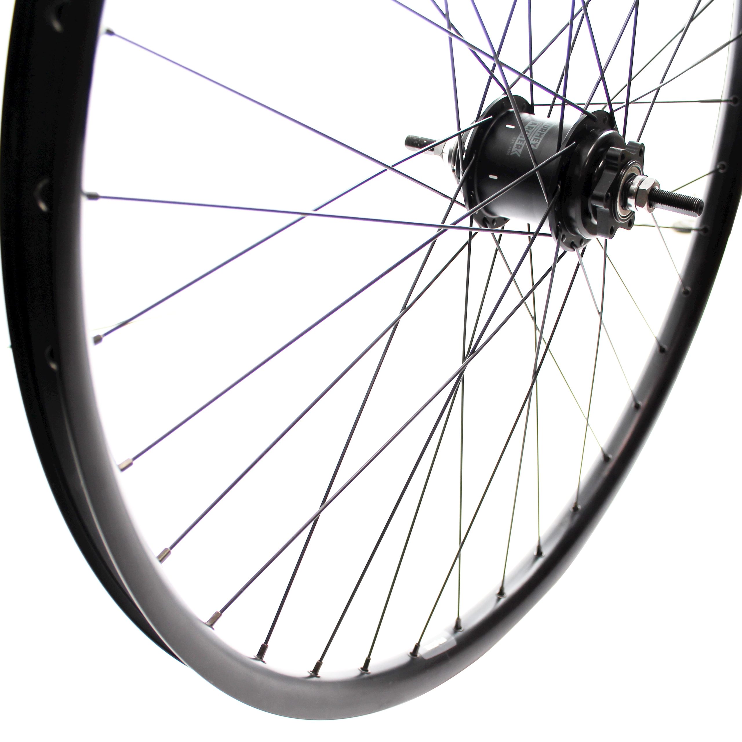 Roland achterwiel 28 SA A2K 2-speed Rival26 zwart RVS spk