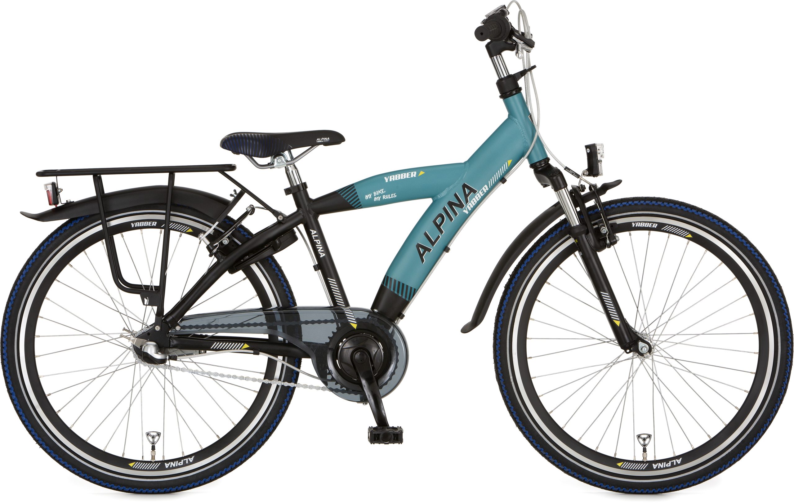 Alpina Yabber J26 Jet Black Metallic Matt - Pacific Blue M.