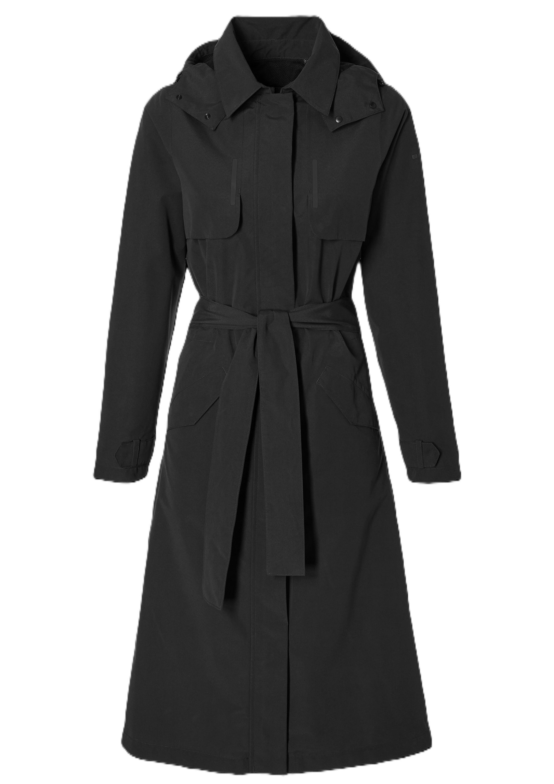 Basil trenchcoat Mosse dames Jet Black XXL