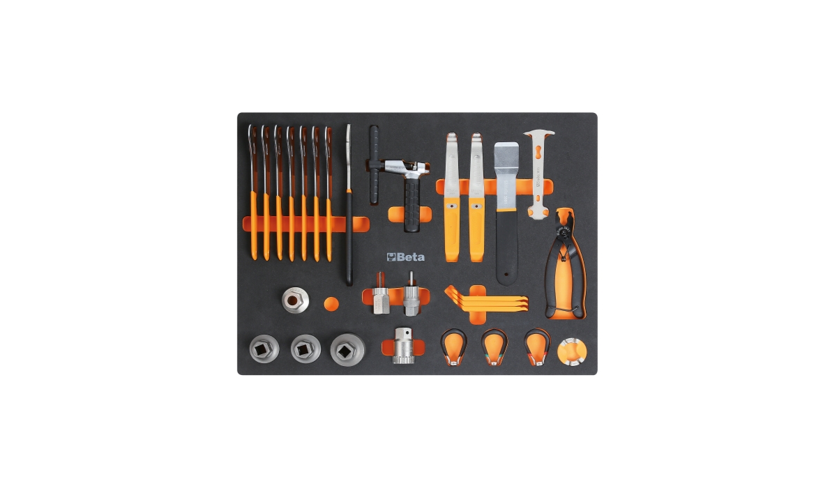 Beta foam inlay met 29 fietsreparatietools