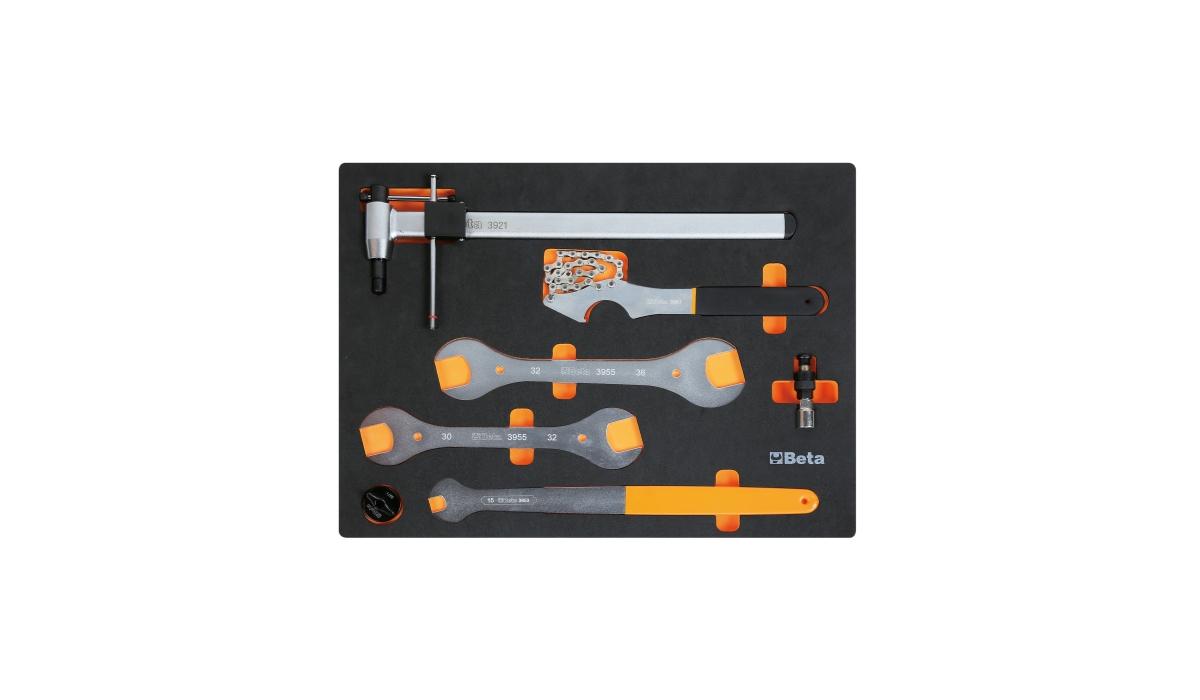 Beta foam inlay met 7 fietsreparatietools