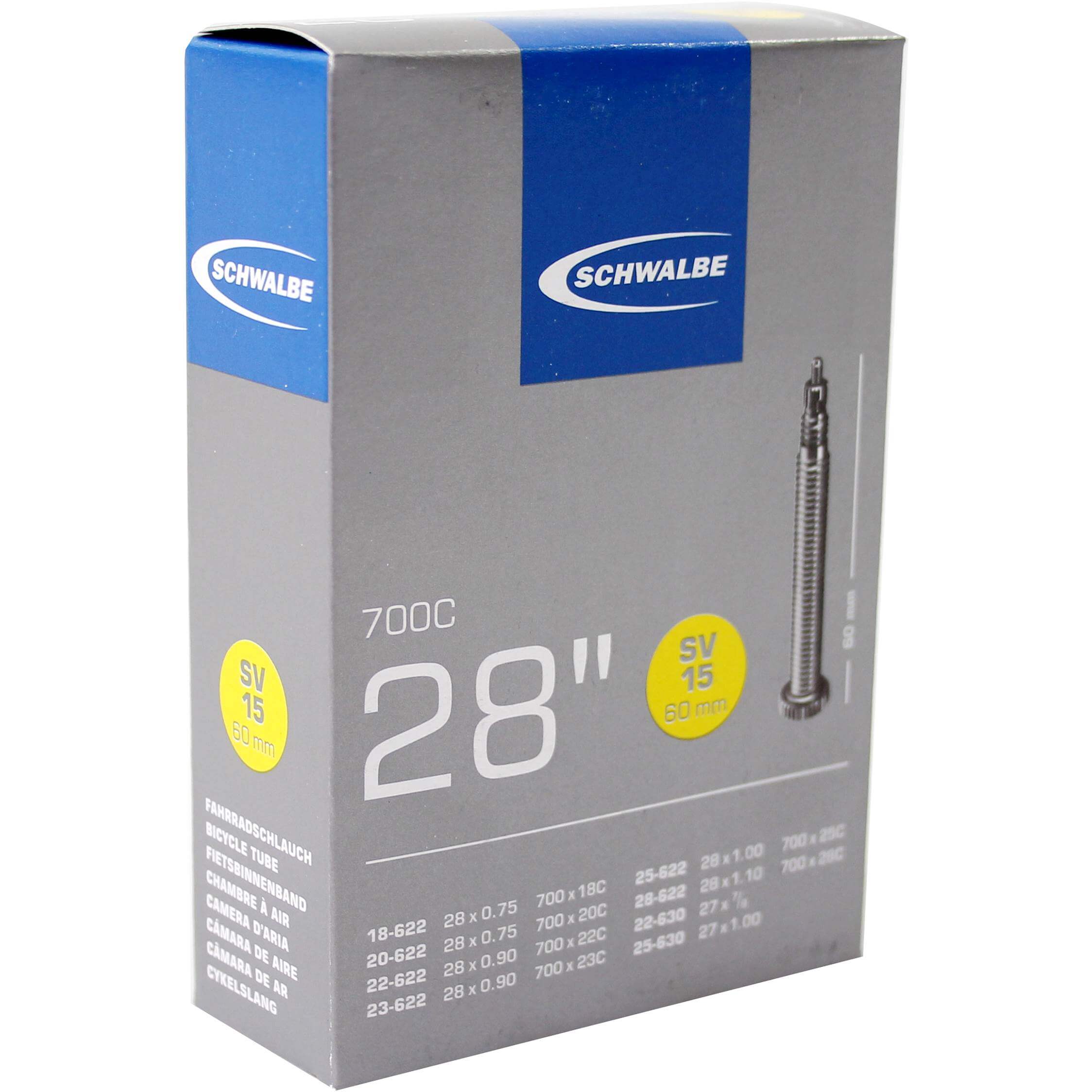 Schwalbe bnb SV15 28 x 0.75 - 1.10 fv 60mm