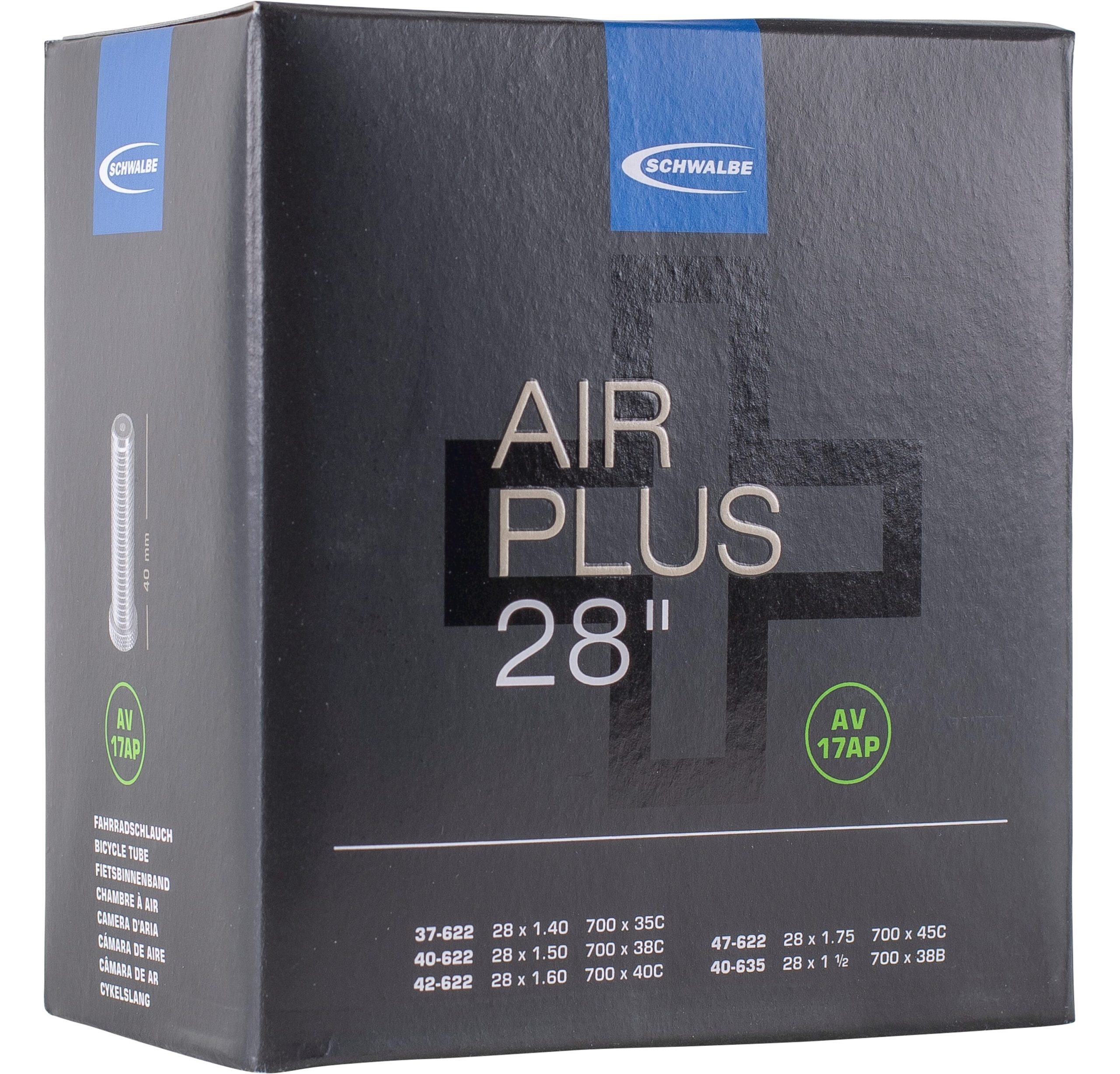 Schwalbe bnb AV17AP Air plus 28 x 1.40 - 1.75 av 40mm