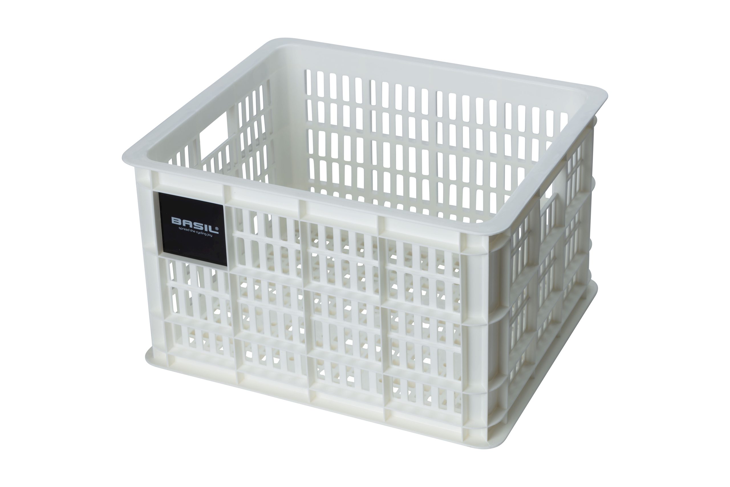 Basil fietskrat M bright white 29.5L recycled