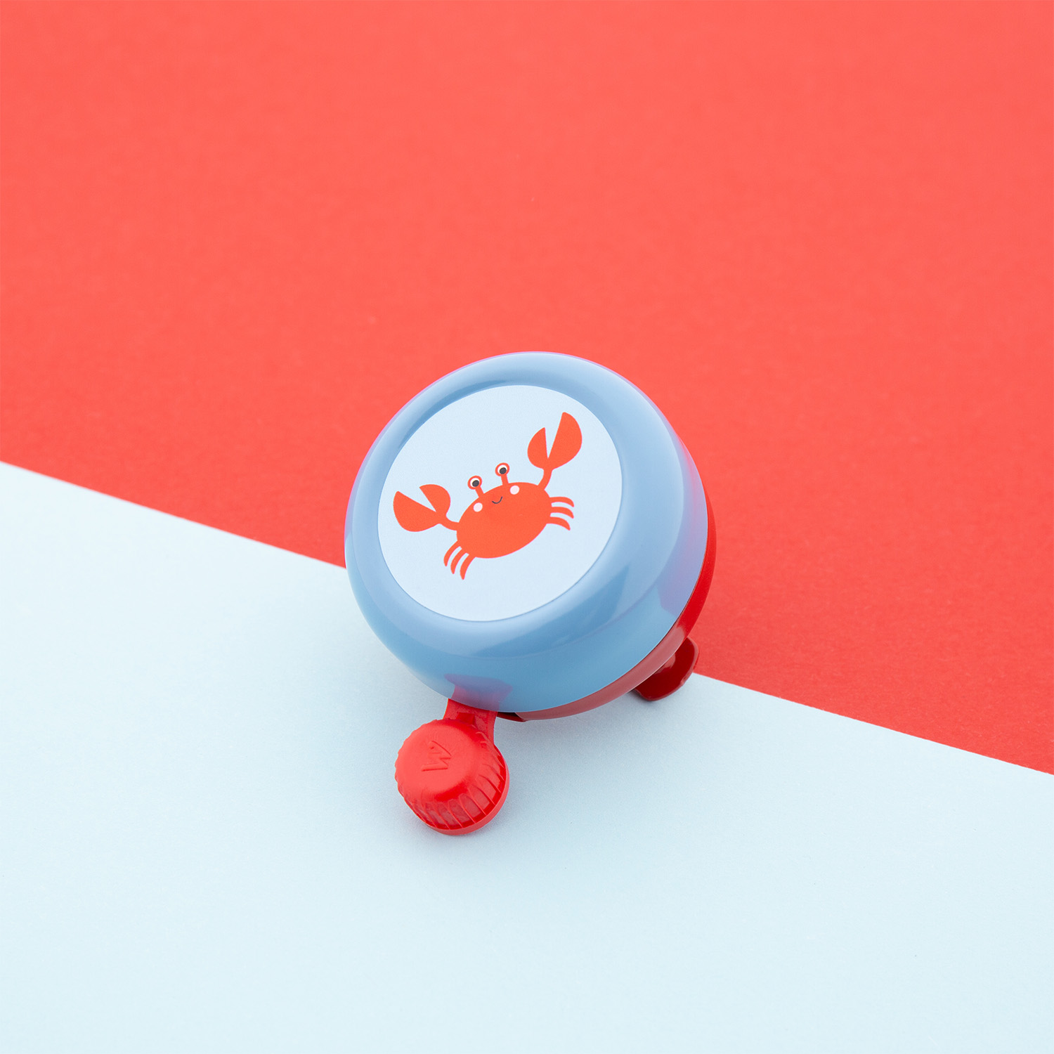 Widek bel Explorer Clappy Crab rood/blauw op kaart