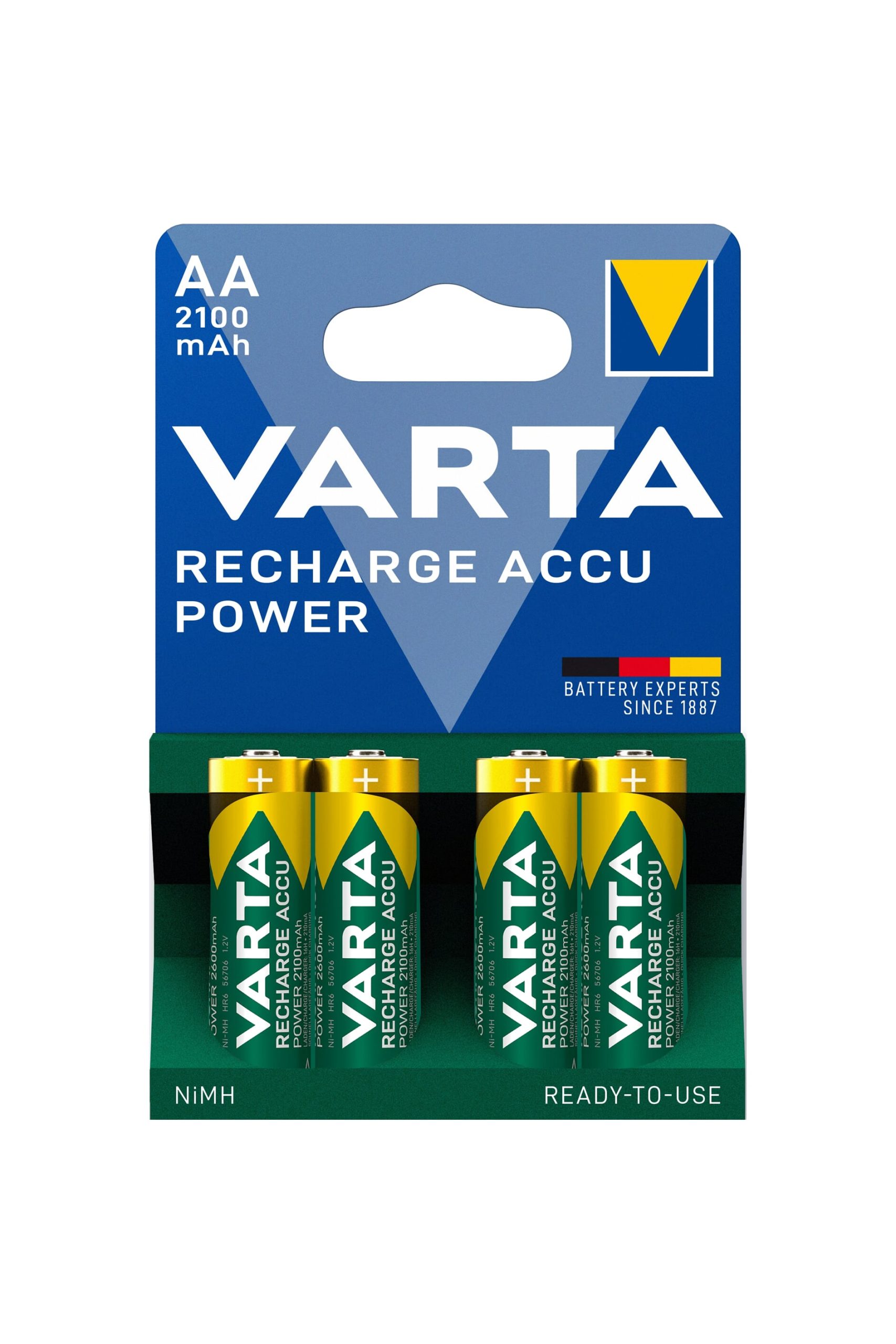 Varta batterij R6 AA oplaadbaar 2100mAh krt (4)
