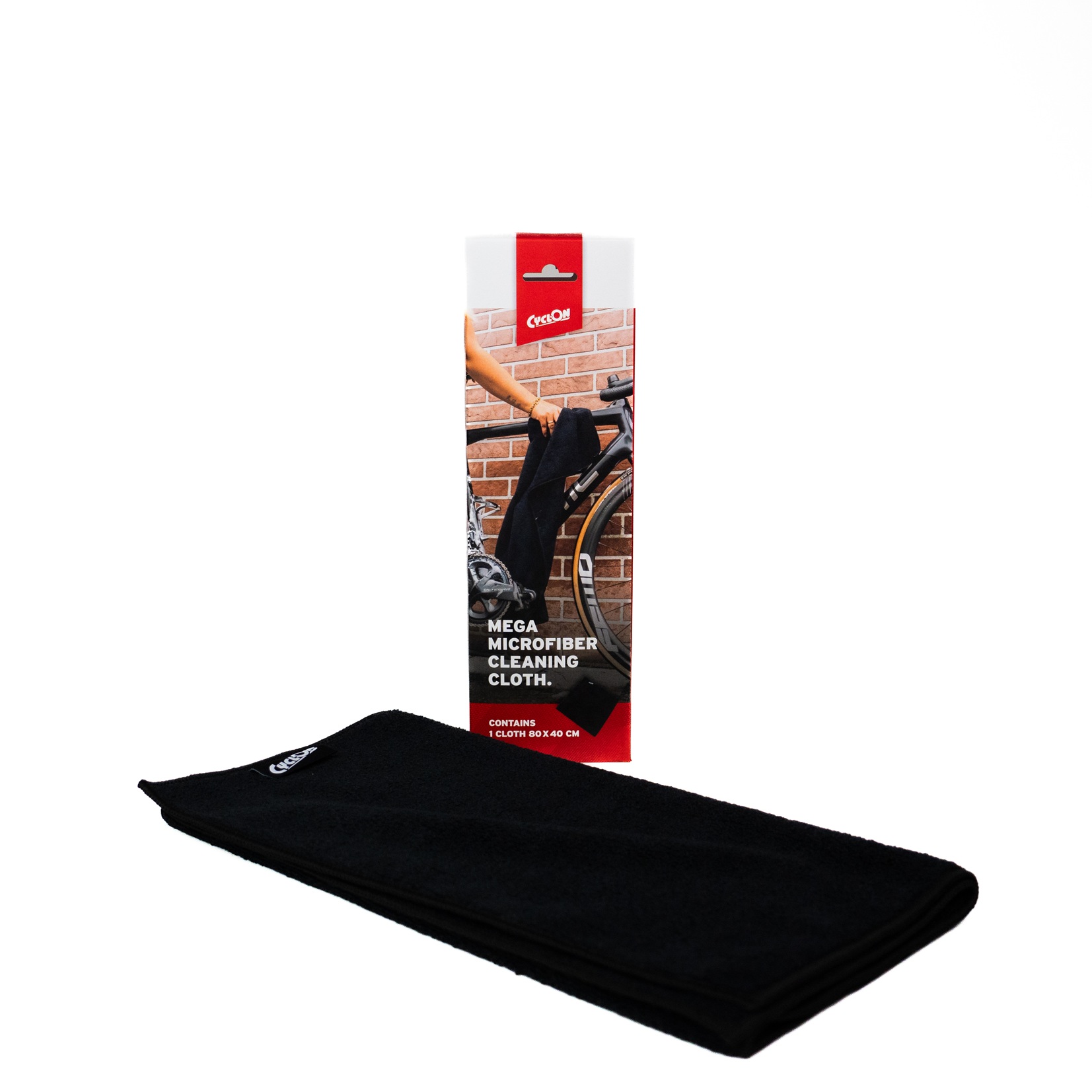 CyclOn Microfiber Mega Schoonmaakdoek 80x40cm zwart
