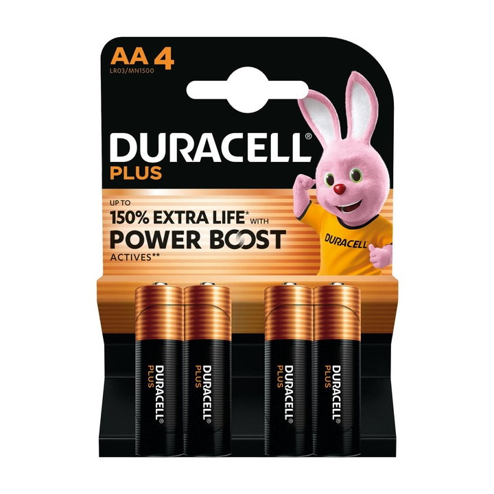 Duracell batterij Plus 150% extra life MN1500/LR6/AA BP4