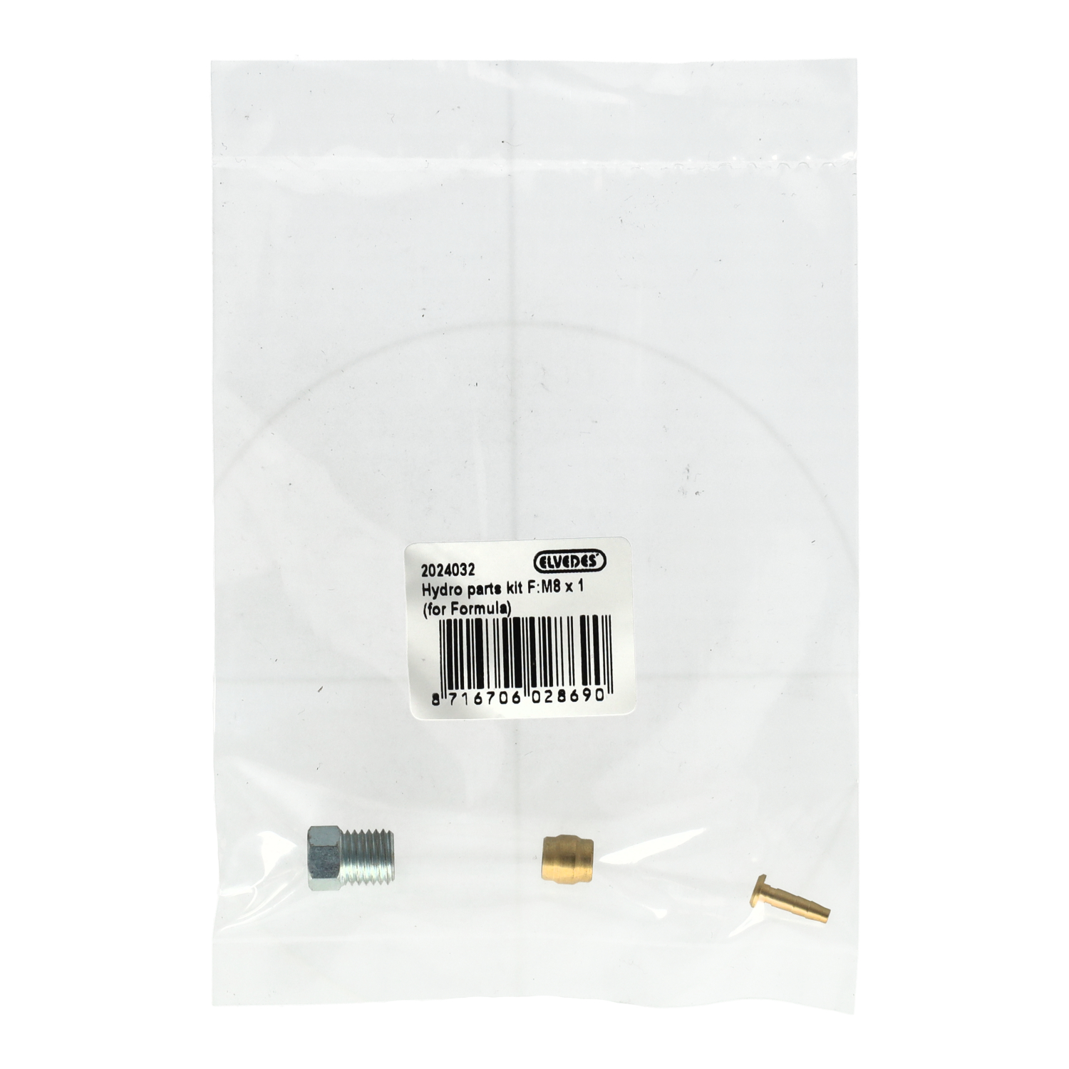 Elvedes hydro onderdelen kit F: M8x1 (voor Formula)