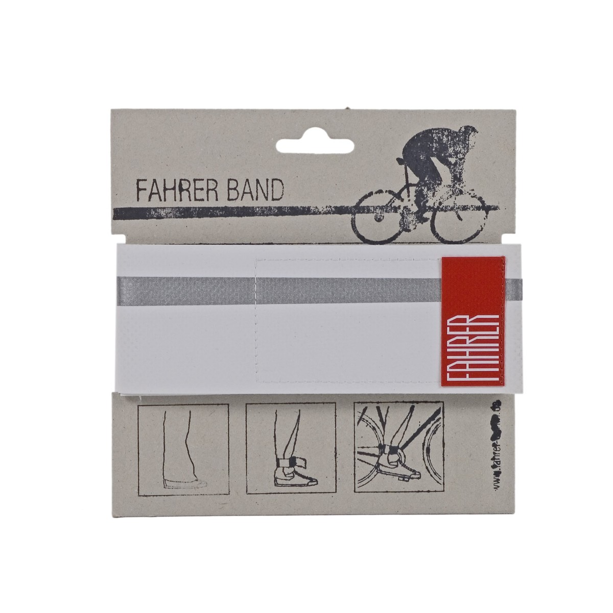 FAHRER broekklem Band refelecterend wit