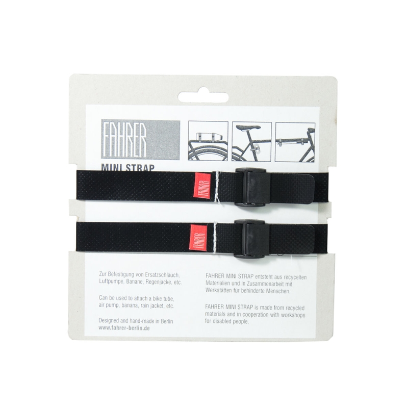 FAHRER Cargo Mini strap M 35x2cm zwart (2 stuks)