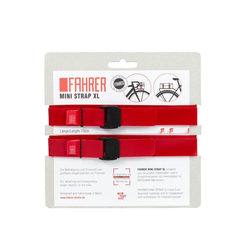FAHRER Cargo Mini strap XL 70x2cm rood (2 stuks)