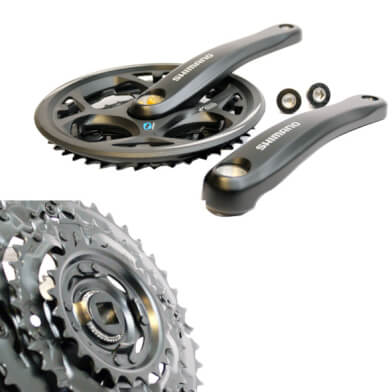 Shimano crankstel Altus M311 7/8sp 42/32/22T zwart
