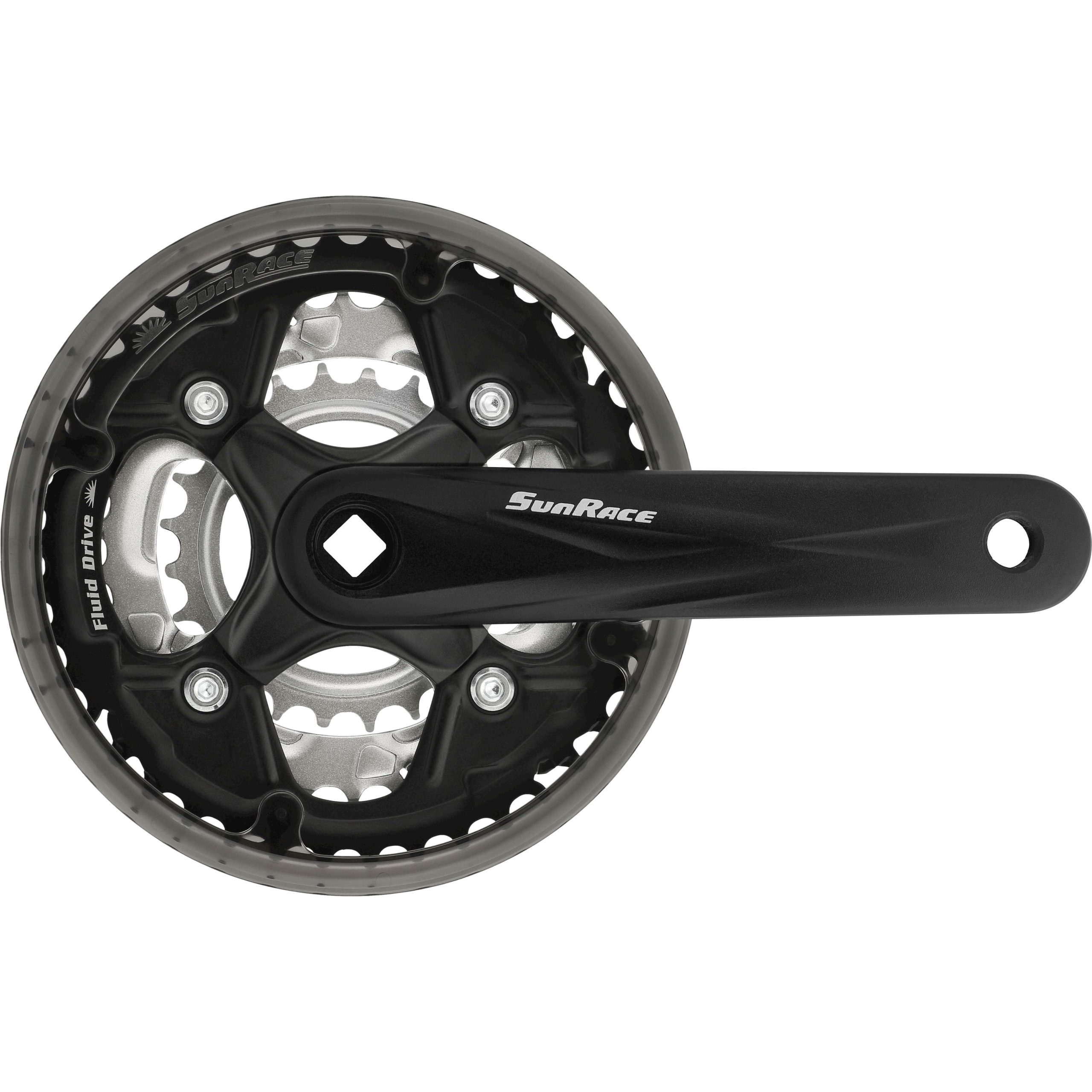 Sunrace crankstel M50 42/34/24 zwart