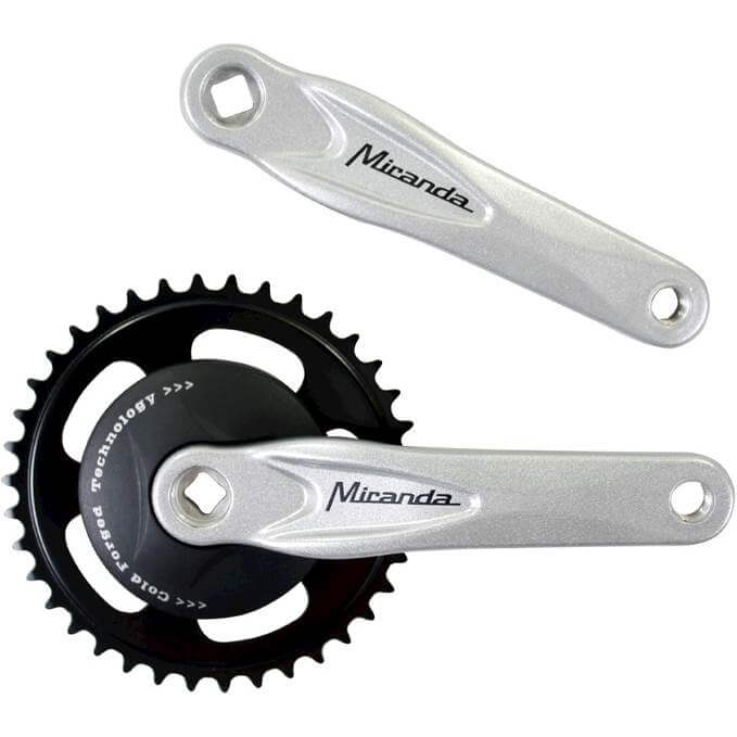 Miranda crankstel 38t Alfa 1 disc 92mm zilver