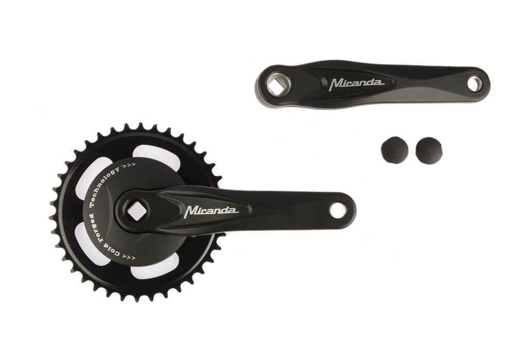 Miranda crankstel 38t Alfa 1 disc 92mm  zwart