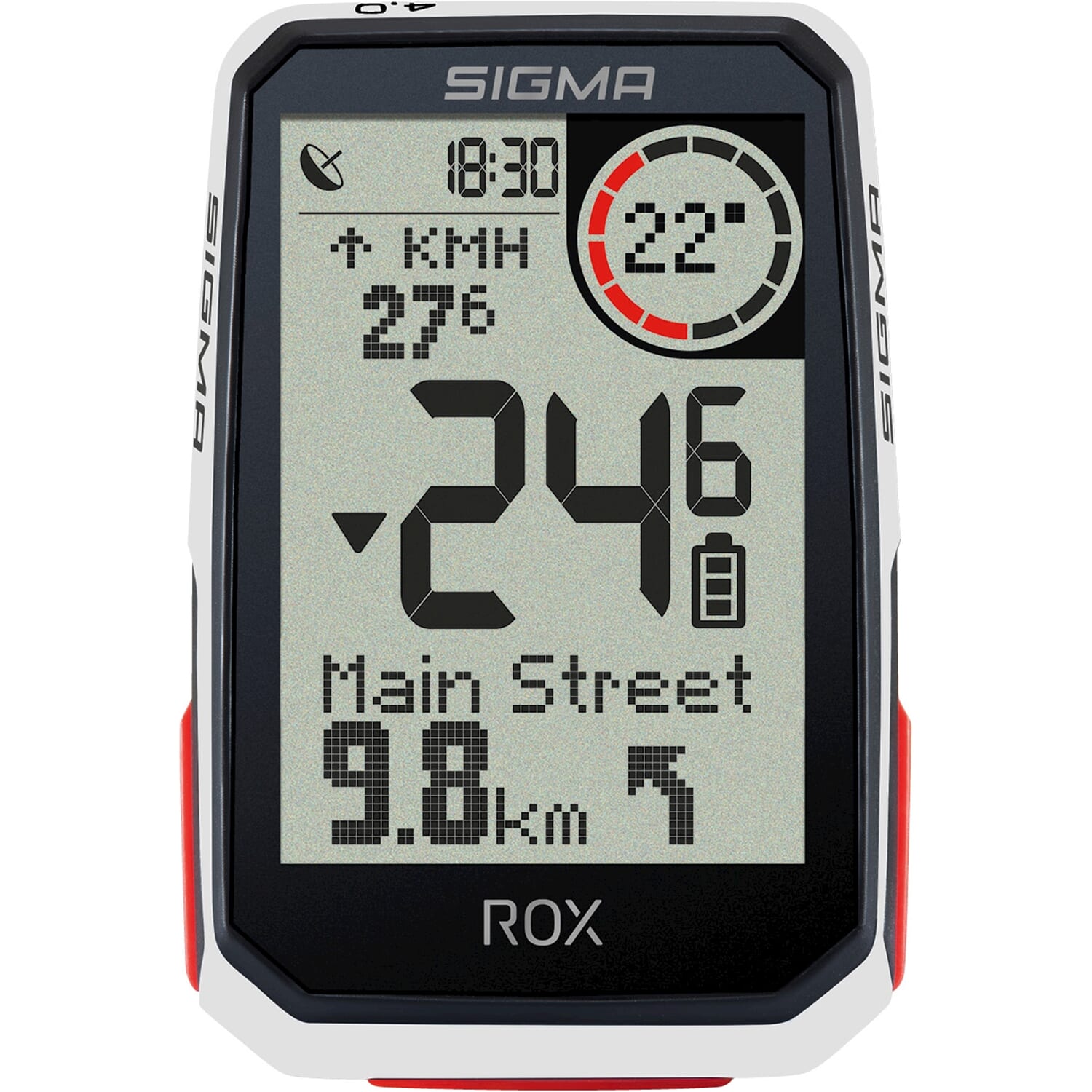 Sigma fietscomputer ROX 4.0 GPS White HR +sensoren top moun