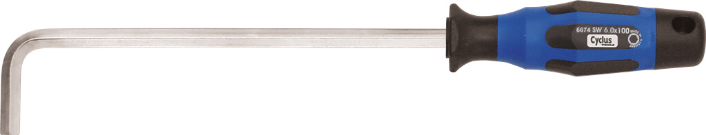 Cyclus inbussleutel 6mm, haaks, met handvat