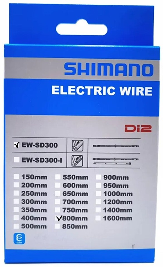 Shimano elektrische kabel 80mm EW-SD300 external voor Di2