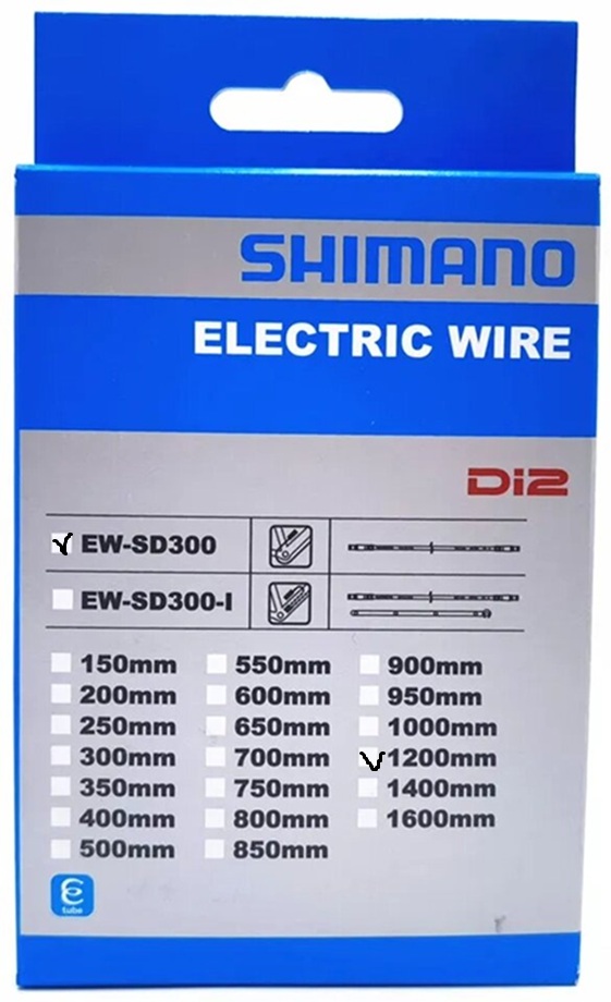 Shimano elektrische kabel 120mm EW-SD300 external voor Di2