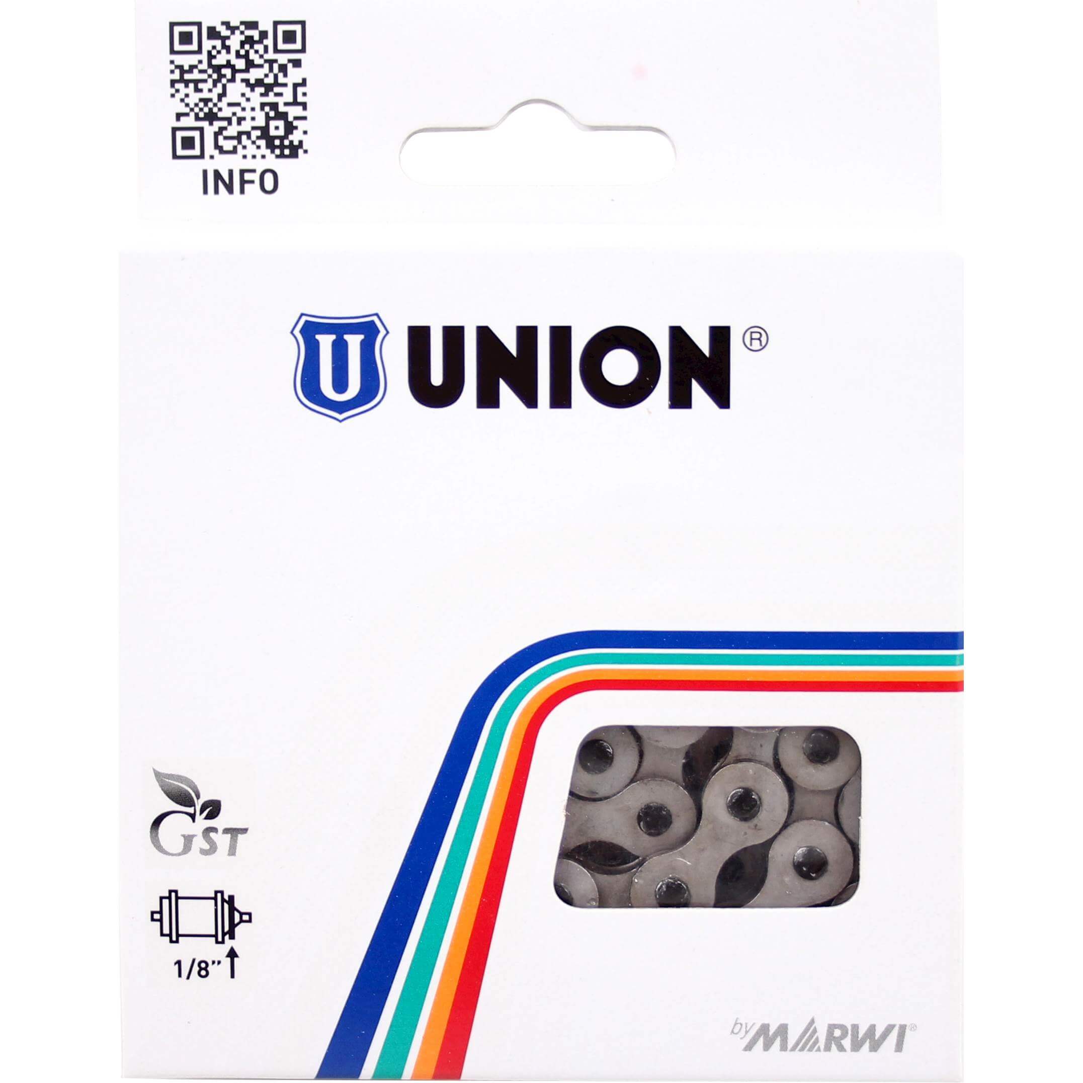 Union ketting 1/2x1/8 anti roest