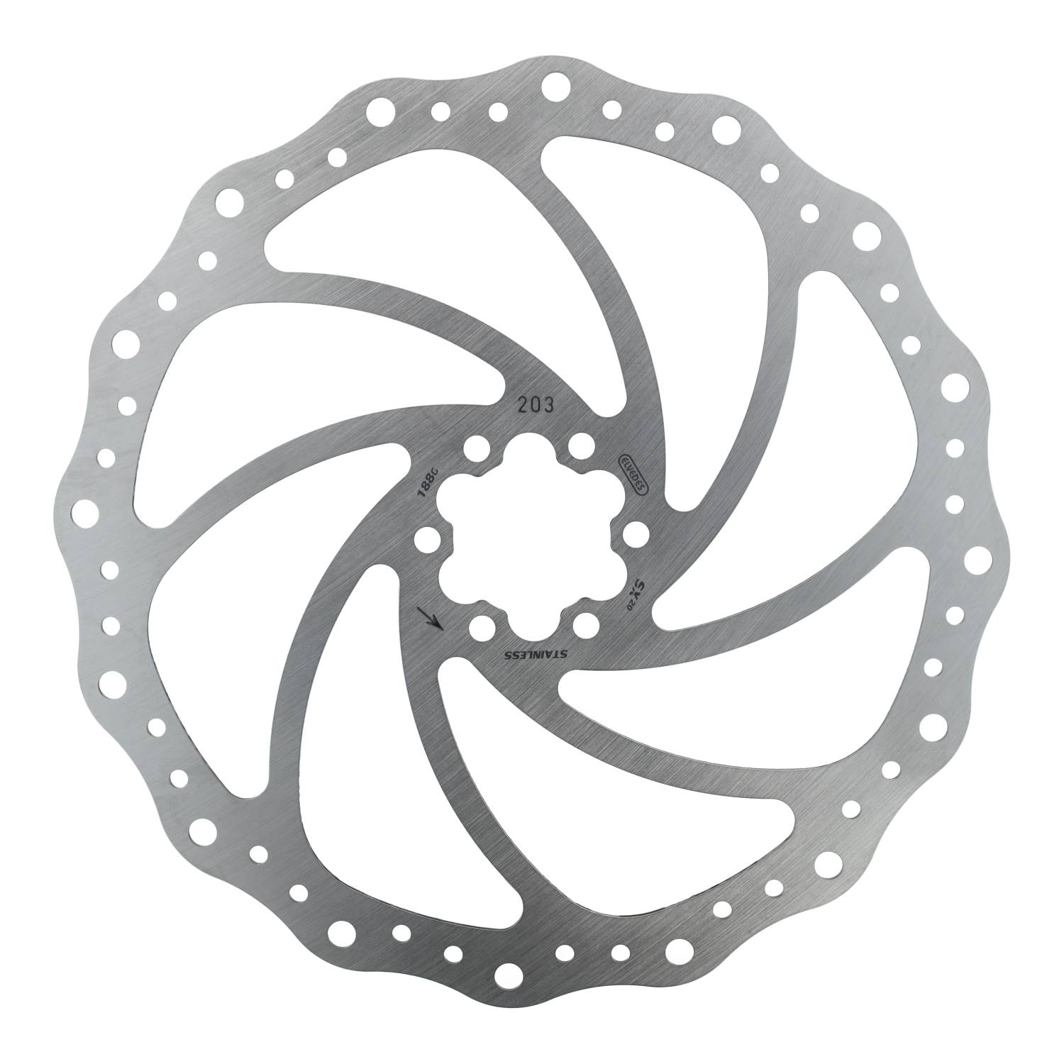 Elvedes remschijf 203mm SX zesgats 1.8mm
