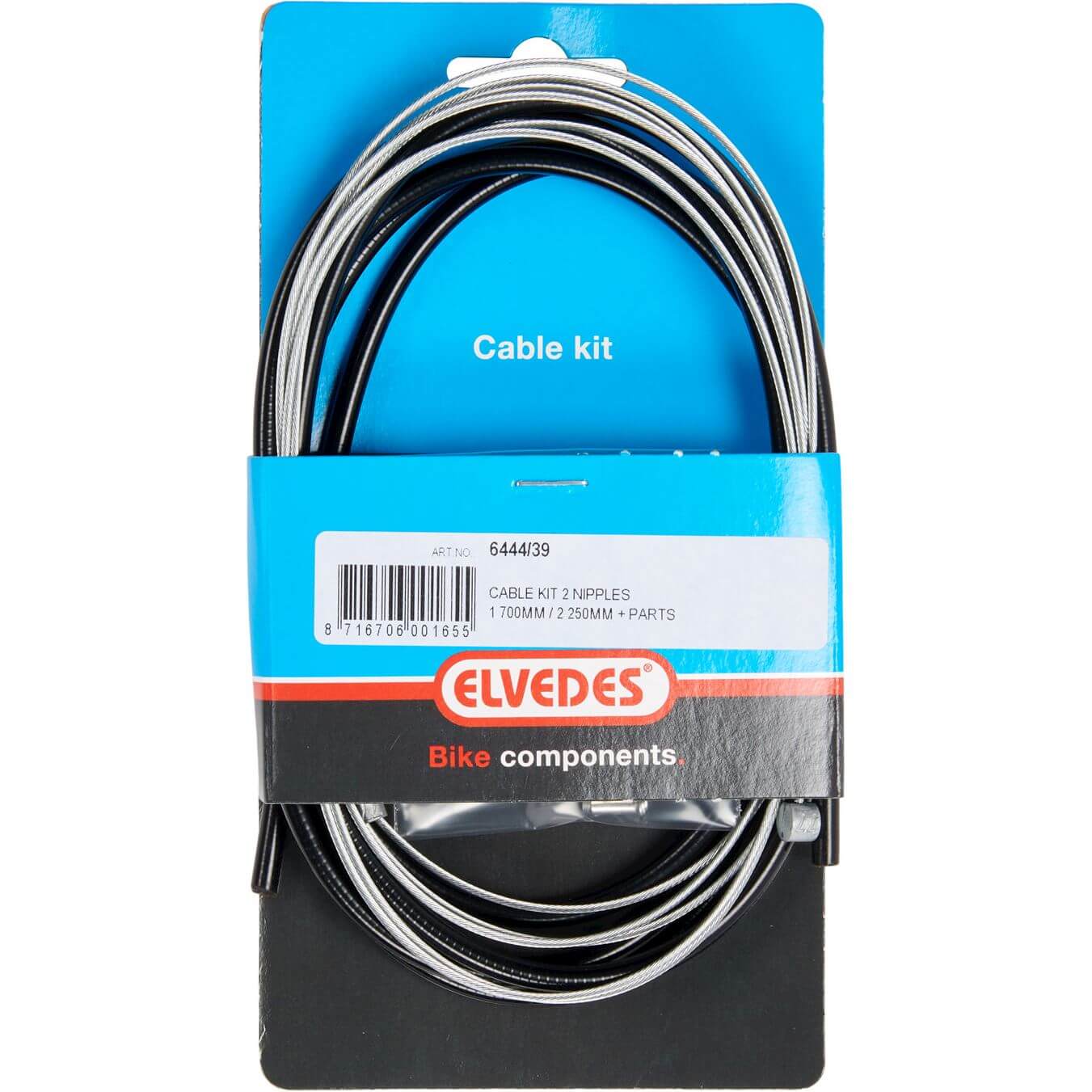 Elvedes remkabel kit achter 2 nippels