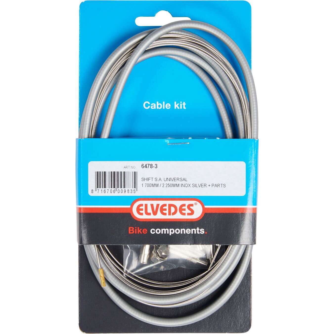 Elvedes schakel kabel univ SA 6478 zilver