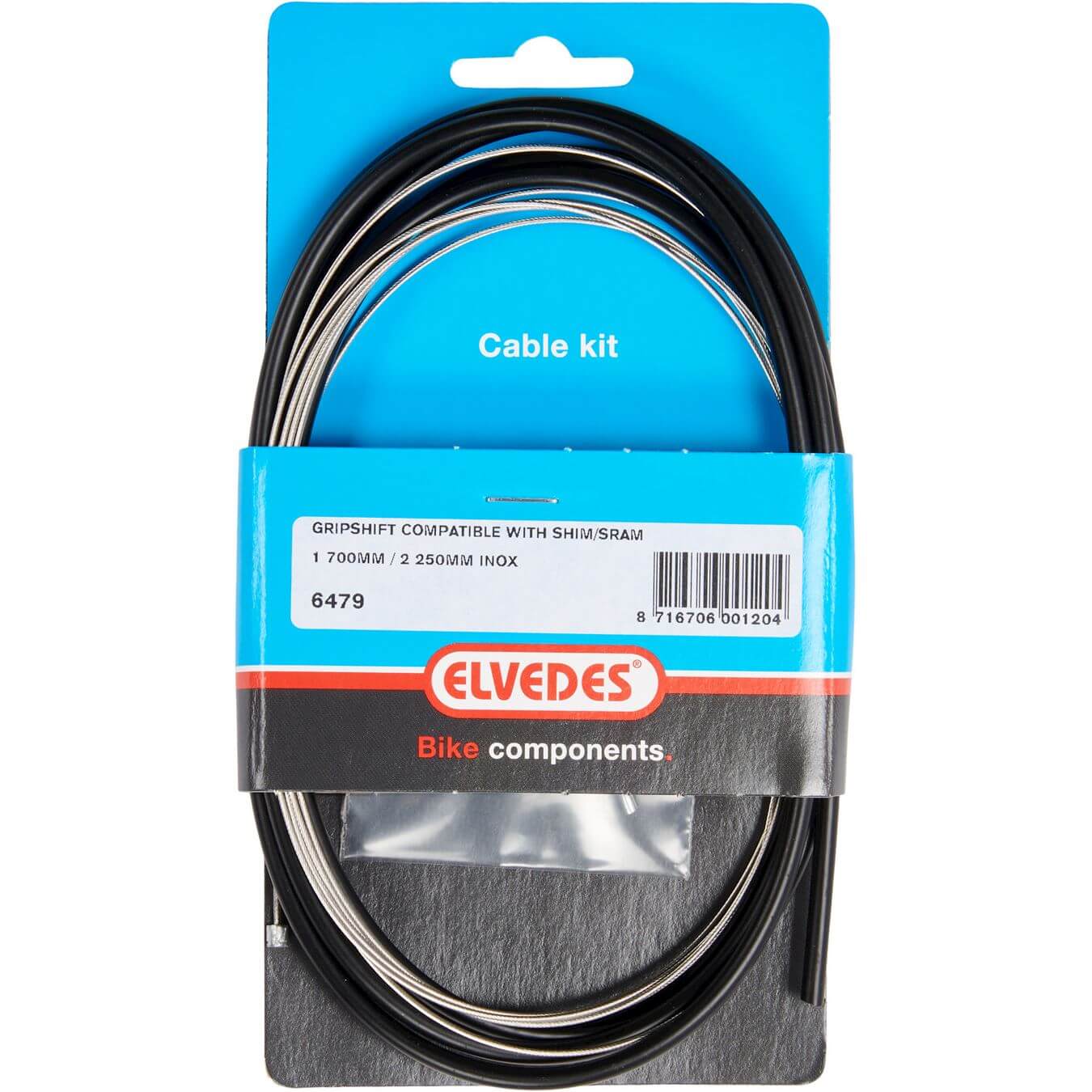 Elvedes schakel kabel Nexus rvs zwart